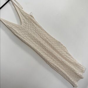 Abercrombie & Fitch Cream Knit V-Neck Dress